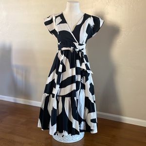Anthropologie Maeve Black and White Dress
